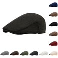 thumbnail image 1 of lnmuld Herringbone Newsboy Cap Wool Blend Flat Cap Ivy Hat for Men Size:One Size, 1 of 3