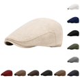 thumbnail image 1 of lnmuld Herringbone Newsboy Cap Wool Blend Flat Cap Ivy Hat for Men Size:One Size, 1 of 3