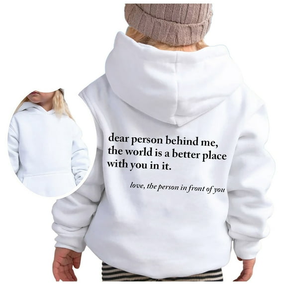 lnmuld Hoodies for Teen Girls Solid Color Girl's Hoodie Long Sleeve Soft Sweatshirt Graphic Hoody Kids Cute Pullovers Top Clothes for Girls Size:9-10 Years