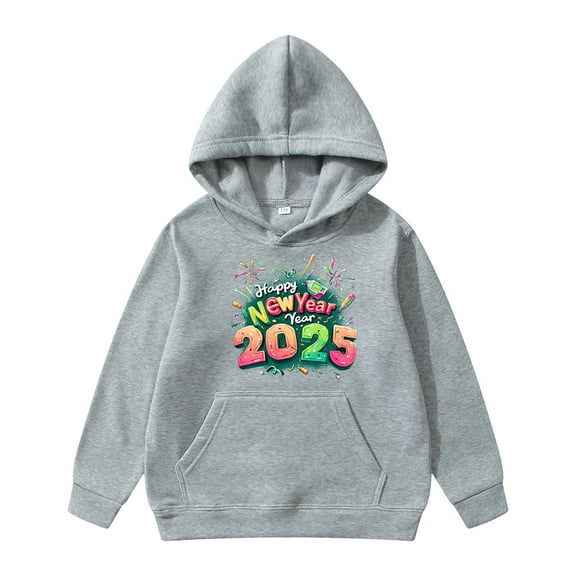 lnmuld Hoodies for Teens Solid Color Christmas Unisex Kids Hoodies Cropped Sweaters 2025 Merry Long Sleeve Pullover Oversized Sweater Shirts Size:3-4 Years