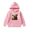 thumbnail image 1 of lnmuld Hoodies for Teens Solid Color Cattle Long Sleeved Hoodie for Size:3-4 Years, 1 of 7