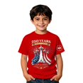 thumbnail image 1 of lnmuld Independence Day Boys "250 Years America Strong" Patriotic Graphic Short Sleeve T-Shirt Color:Red,Size:6-7 Years, 1 of 6