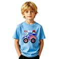 thumbnail image 1 of lnmuld Independence Day Boys "Red White & Cool" Patriotic Truck Short Sleeve T-Shirt Color:Blue,Size:8-9 Years, 1 of 3