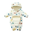 thumbnail image 1 of lnmuld Insulated Girls Snowsuit with Hooded Padded Jacket and Romper Outwear for Warm Winter Size:3-6 Months, 1 of 1