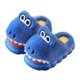 thumbnail image 1 of lnmuld Kid Slippers Cozy Dinosaur Themed Indoor Slippers for Girls Home Footwear Ideal Winter Daily Wear Comfortable Kids Shoes Cute Slippers Size:3, 1 of 5