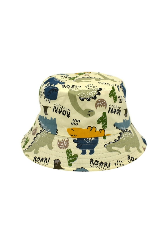 Kids Adjustable Chin Strap Cartoon Sun Hat Bucket Hat Summer Spring Outdoor Beach