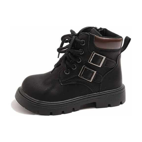 lnmuld Kids Boots British Style Girls Short Boots Fashion Soft Sole Comfortable Children Footwear for Everyday Wear Size:12