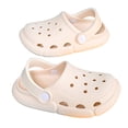 thumbnail image 1 of lnmuld Kids Clogs Toddler Little Kid on Garden Water Shoes Lightweight Non- Breathable Solid Color Sandals Boys Girls Summer Beach Pool Slippers Color:Beige,Size:2.5-3 Years, 1 of 9