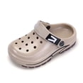 thumbnail image 1 of lnmuld Kids Clogs Toddler Little Kid Water Shoes Boys Girls Breathable Non- Beach Pool Slippers Color:Khaki,Size:9.5-10 Years, 1 of 6