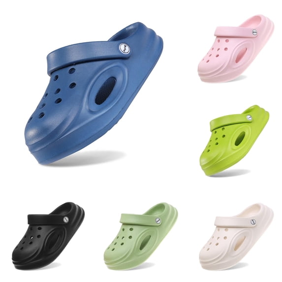 lnmuld Kids Clogs Toddler Water Shoes Boys Girls on Sandals Non- Solid Beach Slippers 11-12 Years,Blue