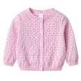 thumbnail image 1 of lnmuld Kids Coats Elegant Girls Lace Knit Cardigan Openwork Lightweight Autumn Jacket for Toddlers and Children Solid Color Size:18-24 Months, 1 of 7