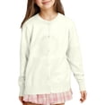 thumbnail image 1 of lnmuld Kids Coats Girls Knit Cardigan Sweater Coat Soft Lightweight Outerwear Casual Round Neck Open Front Jacket for Toddler Kids Solid Color Size:6-7 Years, 1 of 5