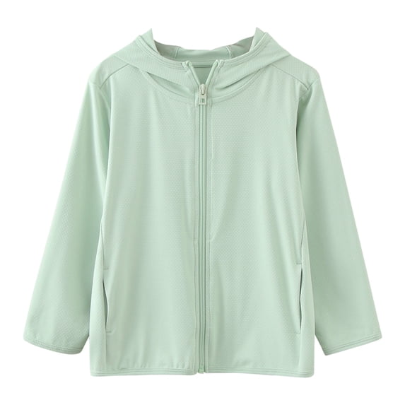 lnmuld Kids Coats Toddler Girls Long Sleeve Sun Protective Outerwear Breathable Lightweight Summer Jacket for Outdoor Air Conditioned Comfort Solid Color Size:2-3 Years