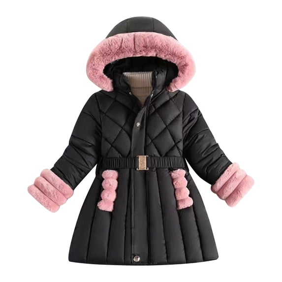lnmuld Kids Down Jacket Children's Winter Padded Padded Jacket Thickened Fashion Down Jacket Solid Color Size:4-5 Years