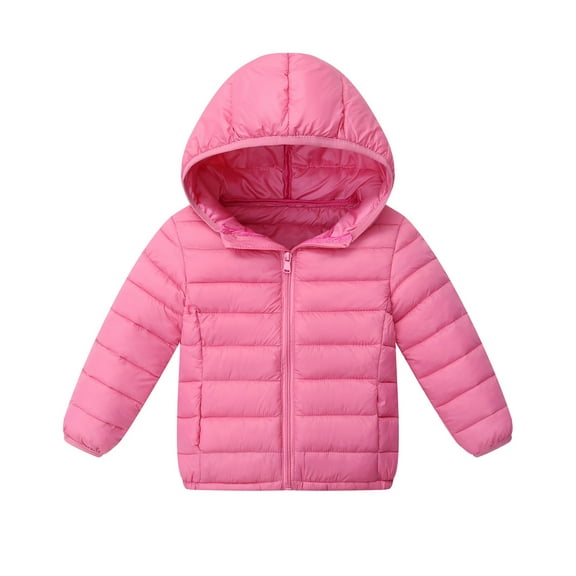 lnmuld Kids Down Jacket Girls Lightweight Down Jacket Warm Winter Coat for Kids with Soft Comfortable Insulation Solid Color Size:7-8 Years