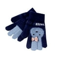 thumbnail image 1 of lnmuld Kids Gloves Winter Adorable Rabbit Themed Winter Gloves for Girls Soft Velvet Five Finger Design Outdoor Cold Weather Size:One Size, 1 of 4