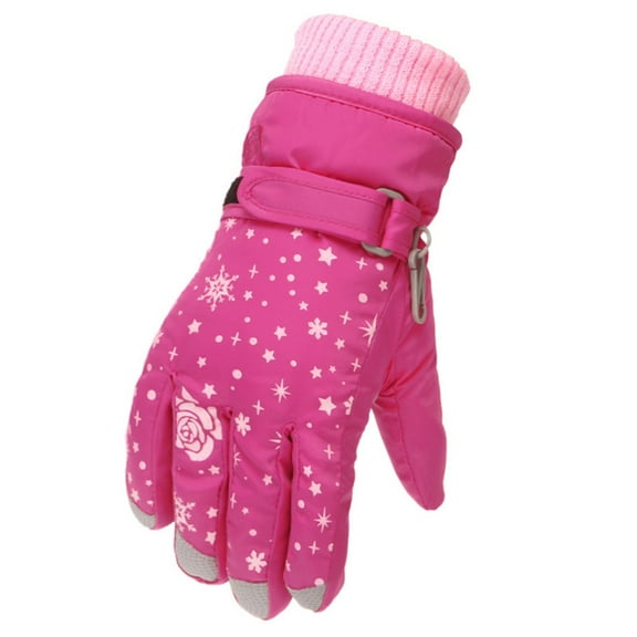lnmuld Kids Gloves Winter Winter Print Gloves for Kids Outdoor Activities Boys Girls Skating Snowboarding Skiing Windproof Warm Durable Thermal Size:One Size