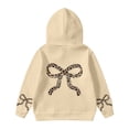 thumbnail image 1 of lnmuld Kids Hoodies Girls Long Sleeve Print Hooded Pullover Top Loose Fit Casual Wear Soft Warm Winter Autumn Sweatshirt Cozy Outerwear for Everyday Size:2-3 Years, 1 of 4