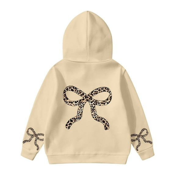 lnmuld Kids Hoodies Girls Long Sleeve Print Hooded Pullover Top Loose Fit Casual Wear Soft Warm Winter Autumn Sweatshirt Cozy Outerwear for Everyday Size:2-3 Years