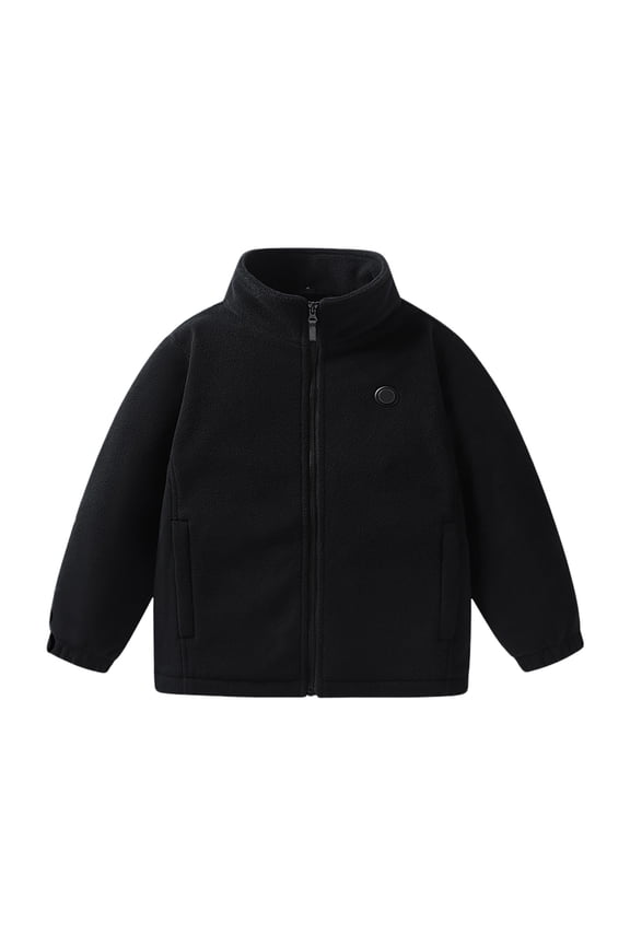 Kids Jacket Boys Heated Jacket USB Powered Warm Lined Coat for Cold Weather Outdoor Winter Youth Kids Thermal Insulated Apparel Solid Color Size:11-12 Years