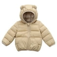 thumbnail image 1 of lnmuld Kids Down Jacket Kids Winter Jacket Boys Down Coat Warm Jacket for Toddler Children Windproof Lightweight Insulated Outerwear Solid Color Size:5-6 Years, 1 of 4