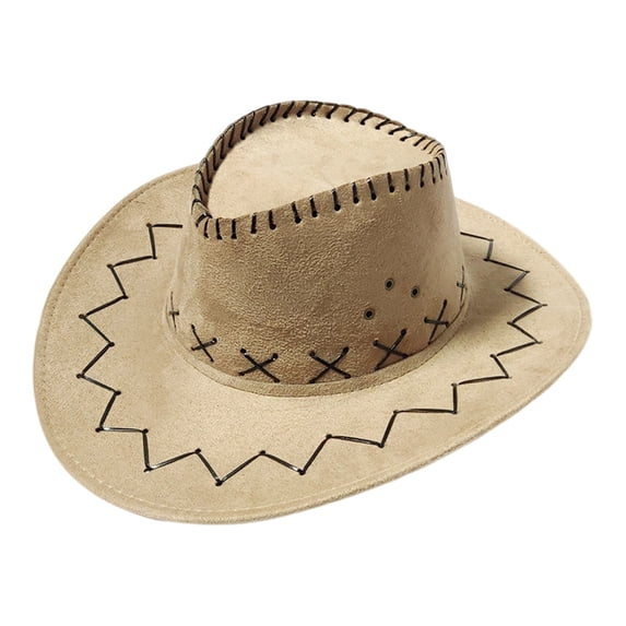 lnmuld Kids Leather Cowboy Hat Stylish Western Themed Parties Halloween Dress Up Accessory Size:One Size