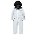thumbnail image 1 of lnmuld Kids One-piece Solid Color Insulated Boys All Season Snowsuit Jumpsuit for Outdoor Winter Activities Thermal Windproof Soft Kids Romper Size:7-8 Years, 1 of 8