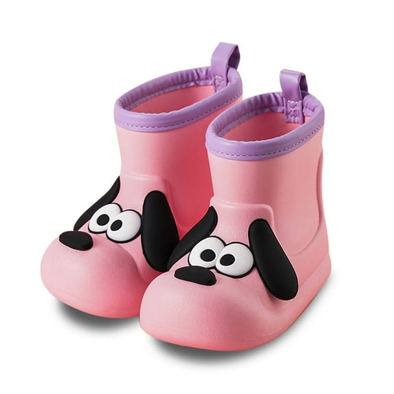 lnmuld Kids Rain Boots for Boys Lightweight Outdoor Daily Wear Comfortable Ankle Booties Toddler Youth Non- Sole Size:2-3 Years