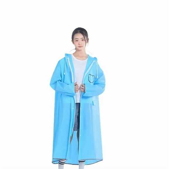 lnmuld Kids Raincoat Hooded Reusable Lightweight Outerwear for Teenagers All Weather School Walking Rain Gear Size:12-14 Years