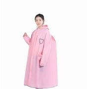 LNMULD Kids Raincoat Hooded Reusable Lightweight Outerwear for Teenagers All Weather School Walking Rain Gear Size:14-16 Years
