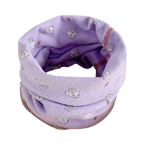 lnmuld Kids Scarf Winter Kids Cartoon Print Neck Warmer Scarf Set for Boys and Girls Soft Winter Warm Bib Accessories Size:One Size