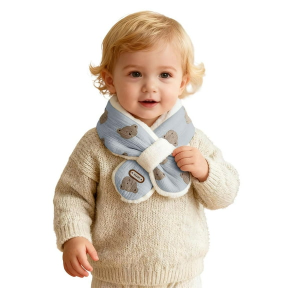 lnmuld Kids Scarf Winter for Children Cozy Neck Warmer Featuring Playful Animal Patterns Ideal Cold Weather Size:1-10 Years