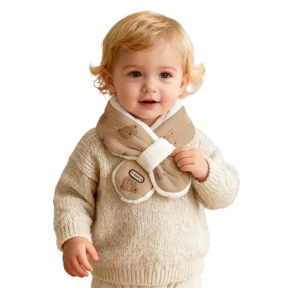 lnmuld Kids Scarf Winter for Children Cozy Neck Warmer Featuring Playful Animal Patterns Ideal Cold Weather Size:1-10 Years