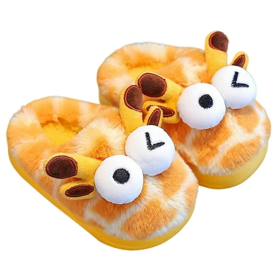 lnmuld Kids Slippers Girls Slippers for Kids Cozy Winter Indoor Outdoor Shoes with Sole Soft Comfortable Home Slippers for Toddler and Children Slippers for Kids Size:12