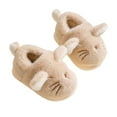 thumbnail image 1 of lnmuld Kids Slippers Girls Winter Warm Slippers Cozy Indoor Outdoor Soft Lined Children'S Booties with Heel Cover for Kids Comfortable Home Wear Size:3, 1 of 3