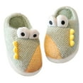 thumbnail image 1 of lnmuld Kids Slippers Kids Dinosaur Slippers Comfy Indoor Shoes for Children Warm Bedroom Home Footwear Size:3.5-4 Years, 1 of 5
