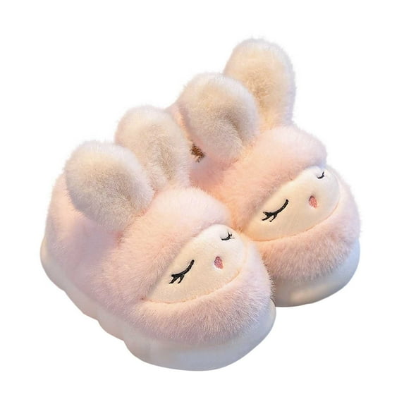 lnmuld Kids Slippers Winter Girls Slippers Cozy Soft Sole Indoor Cartoon Footwear for Children Comfort and Daily Use for Young Girls Size:3