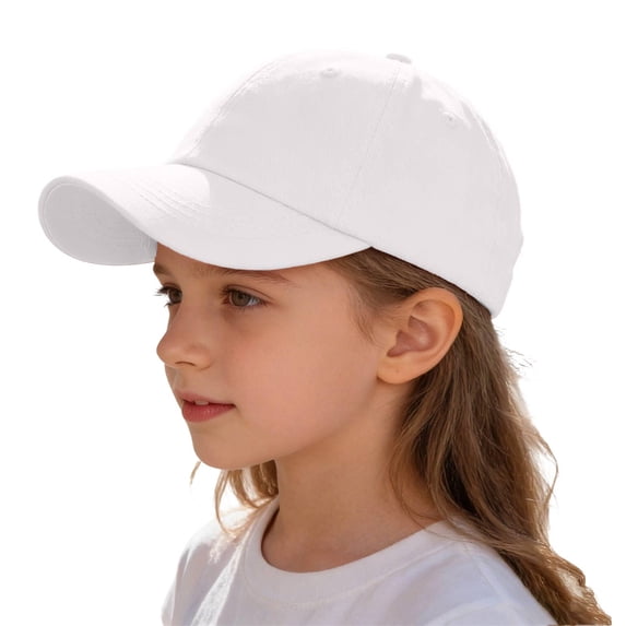 lnmuld Kids Solid Color Baseball Hat UPF50+ Breathable Adjustable Strap Outdoor Sun Protection Cap Size:2-5 Years
