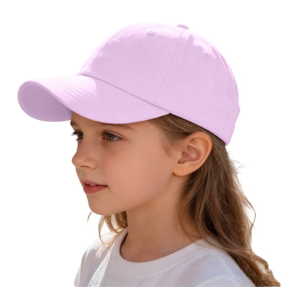 lnmuld Kids Solid Color Baseball Hat UPF50+ Breathable Adjustable Strap Outdoor Sun Protection Cap Size:2-5 Years