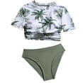 thumbnail image 1 of lnmuld Comfortable Stylish Two Piece Bikini - Fashionable Swimwear for Big Girls & Teens Color:Army Green,Size:11-12 Years, 1 of 7