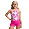 thumbnail image 1 of lnmuld Kids Swimsuits Girls Two Piece Sun Protective Swimsuits Rash Guard and Shorts Set for Beach Pool Water Activities Size:5-6 Years, 1 of 4