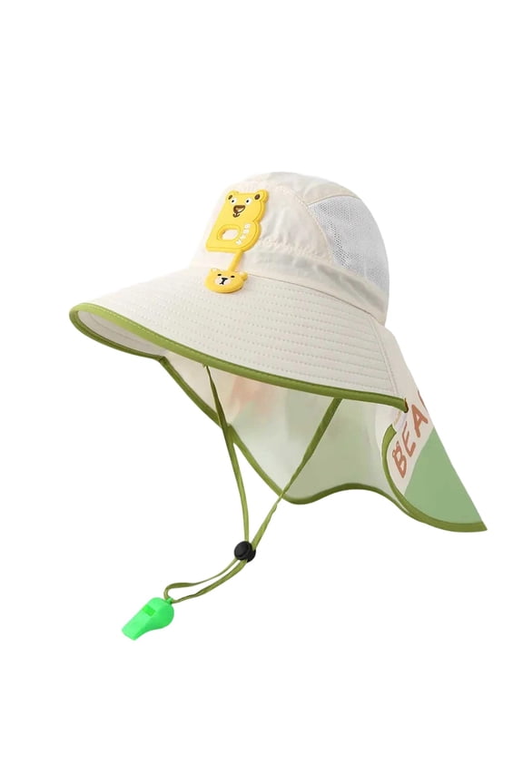 Kids UPF 50+ Sun Hat Wide Brim Neck Cover Breathable Summer Outdoor Play Beach Hat for Boys Girls Size:One Size