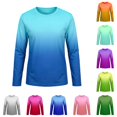 thumbnail image 1 of lnmuld Kids UPF50+ Sun Protection Ombre Gradient Long Sleeve Rash Guard Swim Shirt for Boys Girls Light Blue,7-8 Years, 1 of 4