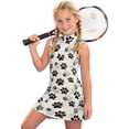 thumbnail image 1 of lnmuld Little Girls Sleeveless Golf Dress Half Zip Collar Paw Print Tennis Sport Outfit Size:8-9 Years, 1 of 6