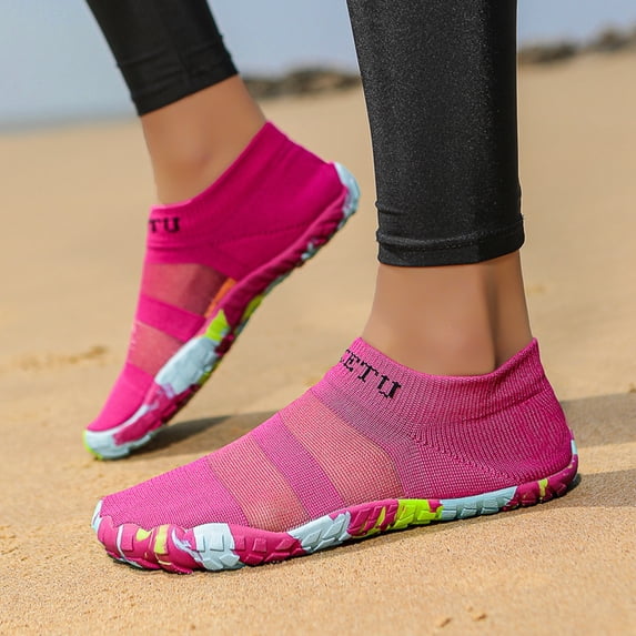 lnmuld Men Women Five Toe Water Shoes Knit Barefoot Socks for Swim Beach Yoga Cycling Color:Purple,Size:39