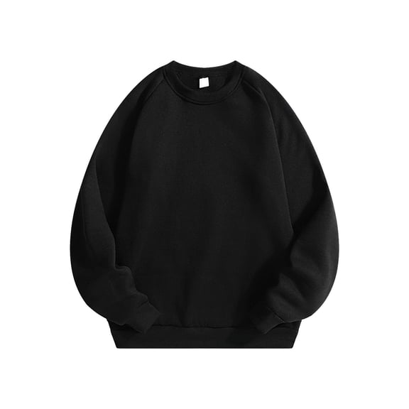 lnmuld Men's Sweatshirts Crewneck Sweatshirt Heavyweight Lined Pullover Raglan Sleeve Color Athletic Casual Top Comfort Fit Size:S