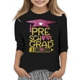 thumbnail image 1 of lnmuld Preschool Graduation Shirt for Girls Graduate 3/4 Sleeve Top Size:10-11 Years, 1 of 4