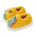 thumbnail image 1 of lnmuld Slippers for Kids Fashion Autumn and Winter Children Slippers Boys and Girls Flat Bottom Non On Round Toe Plush Warm Cartoon Dinosaurs Size:18-24 Months, 1 of 8