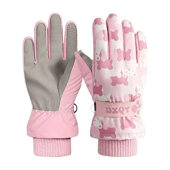 lnmuld Snow Gloves for Kids Windproof Insulated Winter Mittens for Youth Children Outdoor Ski Snowboard Sports Size:4-8 Years