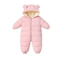thumbnail image 1 of lnmuld Snowsuit Kids Girls and Boys Warm Winter Hooded Snowsuit Jumpsuit Down Coat Romper Padded Outerwear Set for Baby Size:0-3 Months, 1 of 1